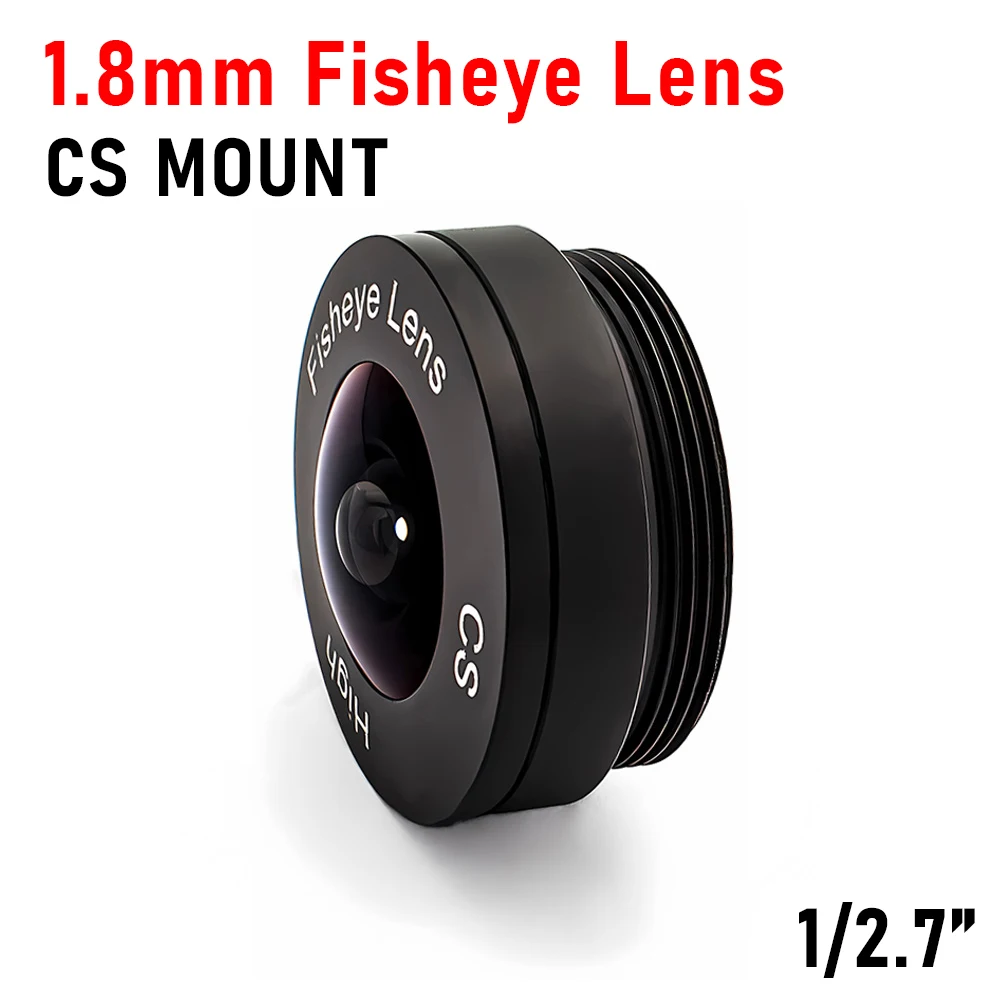 1.8mm 어안렌즈 5MP 카메라 렌즈 CS 마운트 164도 광각 대형 시야각 HD..