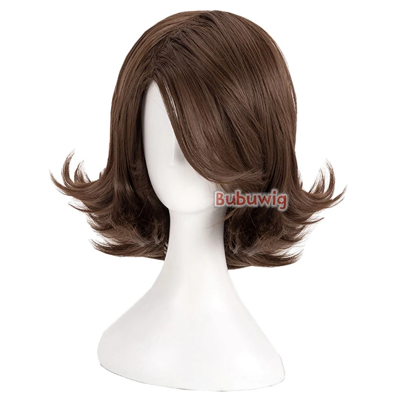 Bubuwig 여성용 합성 헤어 유나 코스프레 가발, 파이널 판타지 유나, 미디엄 롱 스트레이트 브라운, 애니메이션 파티 가발, 내열성, 40cm