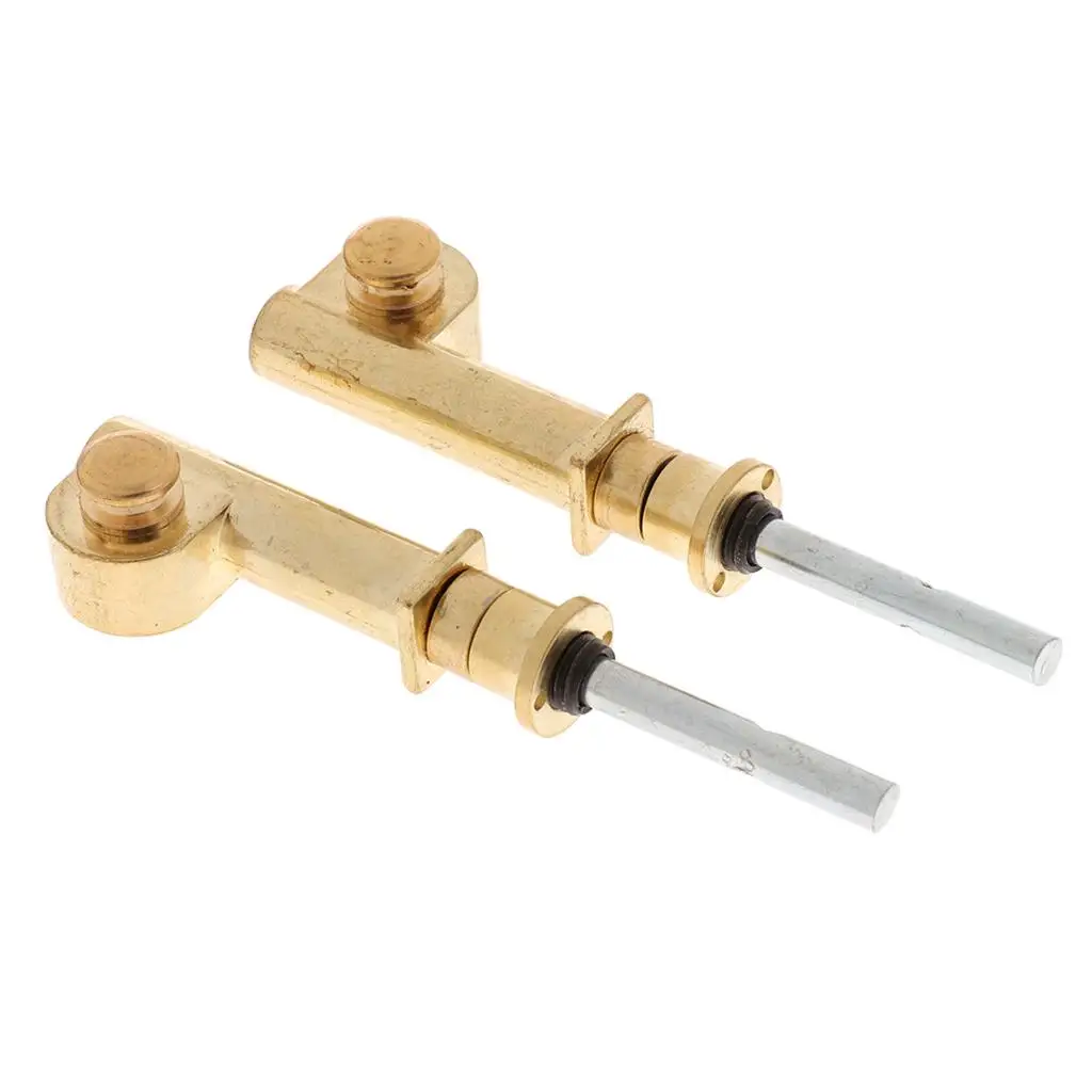 Tooyful Durable 2 Pieces Copper Erhu Axis Shaft Mechanical Axis String Instrument DIY Parts 9cm