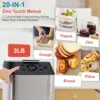 Quiet Bread Maker Machine, 710W Die-Cast Ceramic Pan Bread Machine with Dual Heaters, Stainless steel Breadmaker with Auto Fruit 2