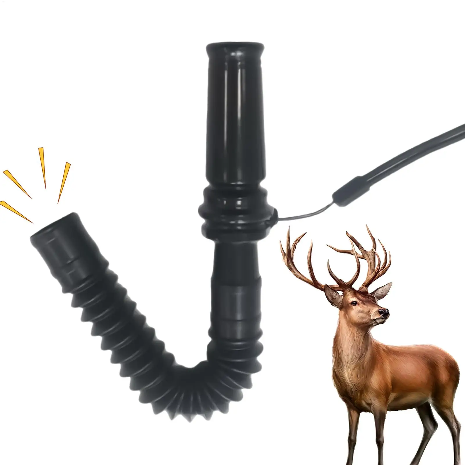 Appel de biche réaliste forêt - leurre vocal avec dragonne pour terrain boisé chasse
