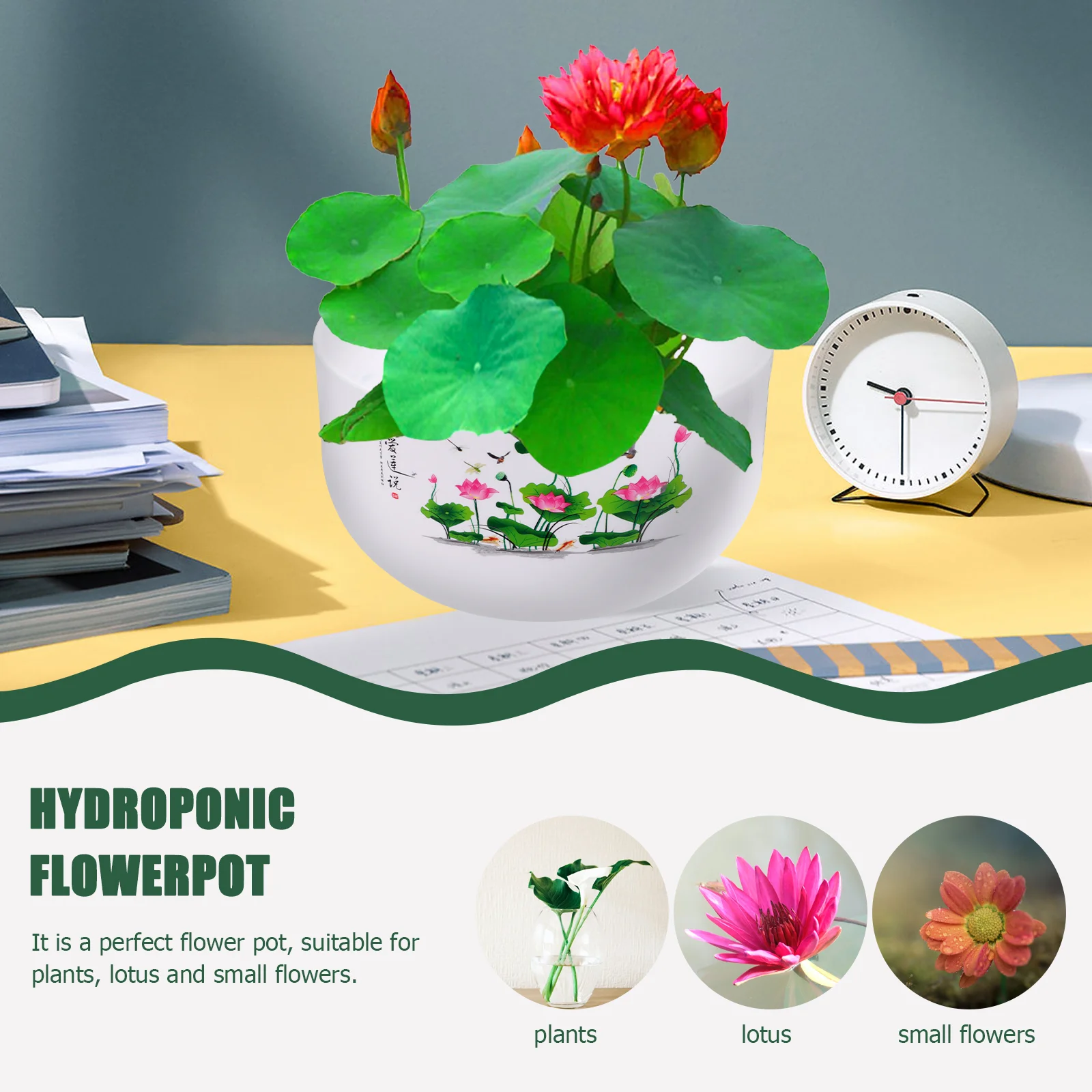 Non-porous Lotus Pot Outdoor Potss Flowerpot Garden Planting Container Desk Plastic Pp