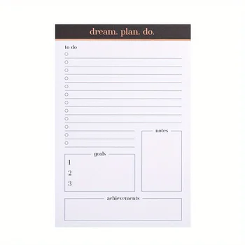 Agenda giornaliera, lista delle cose da fare efficiente, memo, articoli di cancelleria semplici per l'organizzazione di casa, ufficio, studio, lavoro e vita.