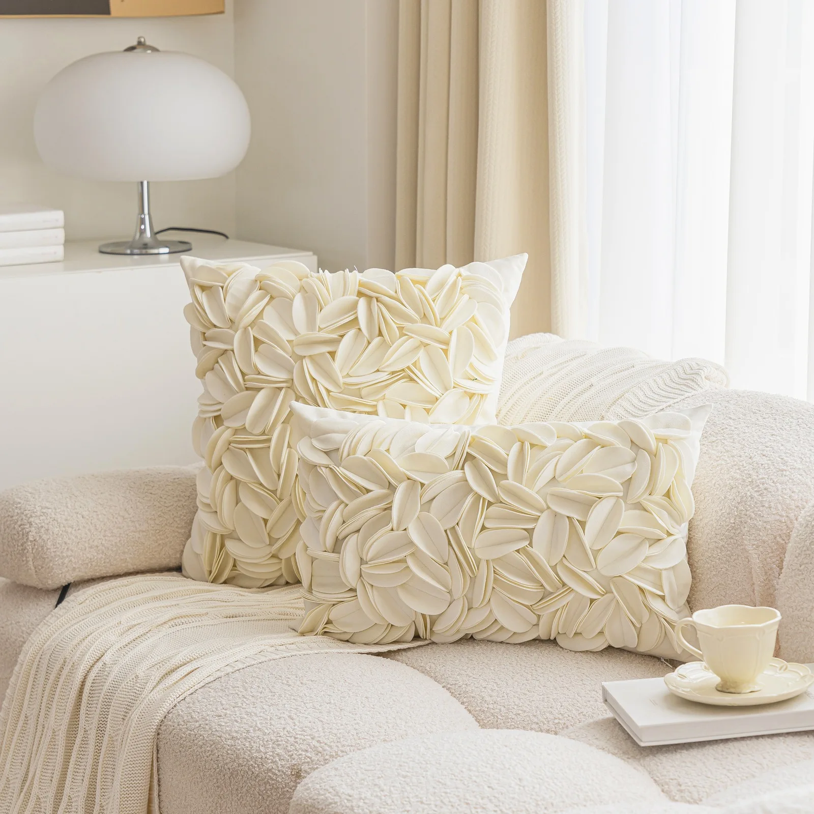 3D Floral Velvet Cushion Cover 4