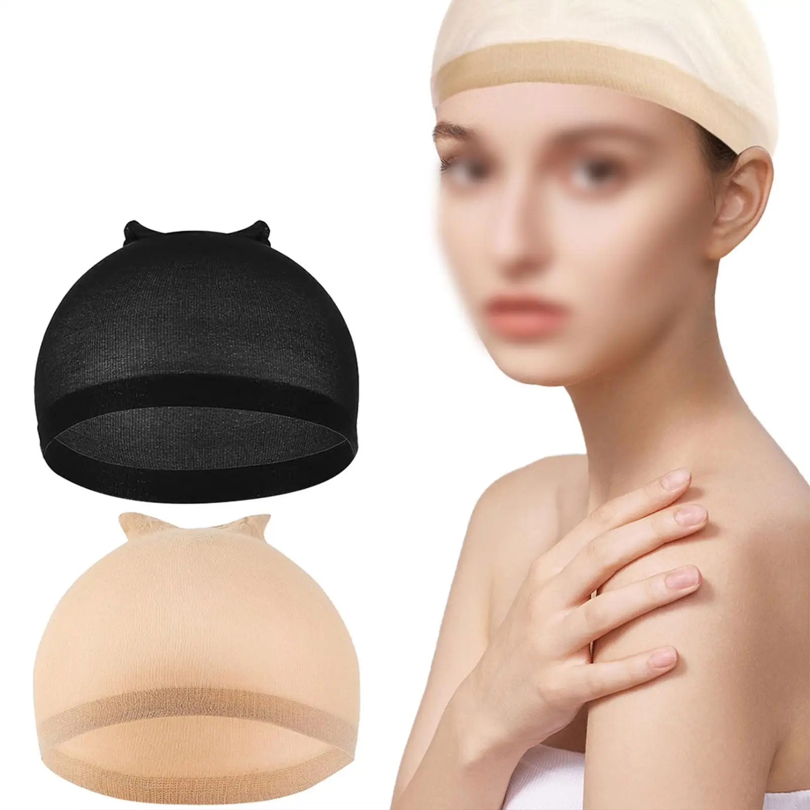 

2x Wig Caps for Lace Front Wig Breathable Bald Stocking Caps Nylon Wig Caps
