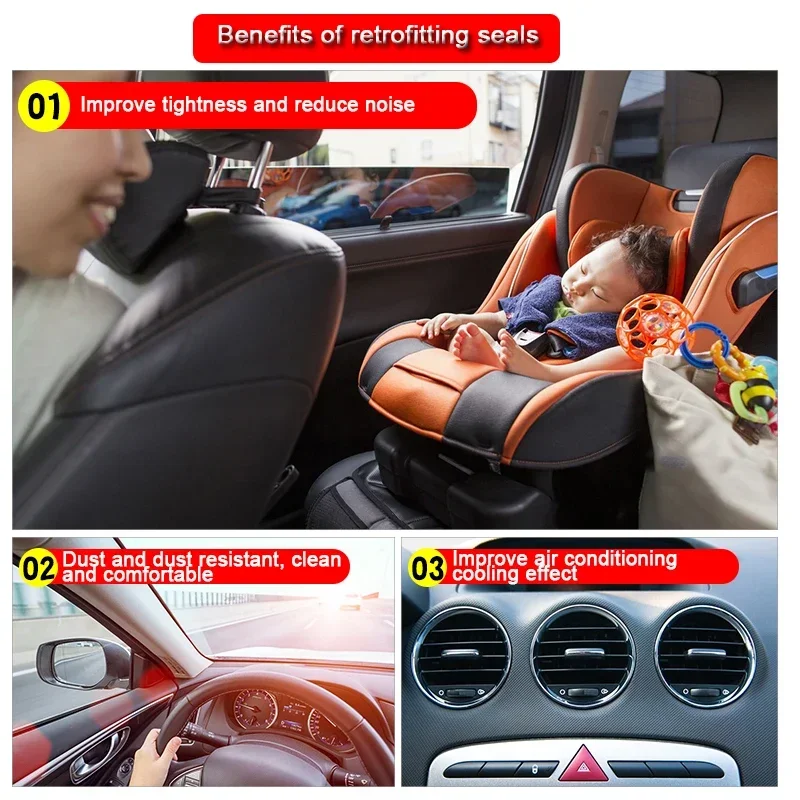 Car Door Rubber Seal Strip L-type for Toyota RAV4 Auris Yaris Avensis t25 Prius Hilux Tundra Verso Camry Corolla car door seal strip