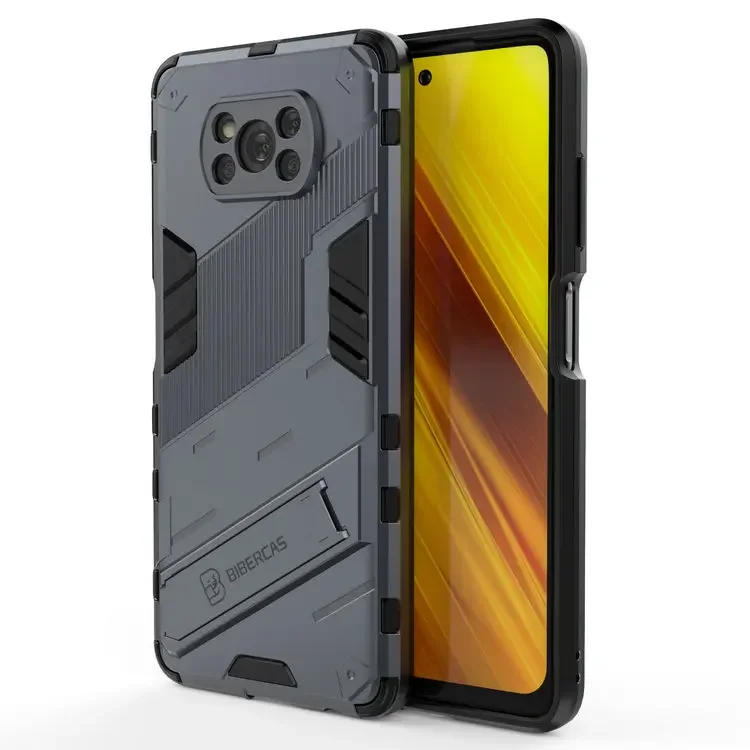 Poco Series Shockproof 360° Bumper Case with Punk Back Panel