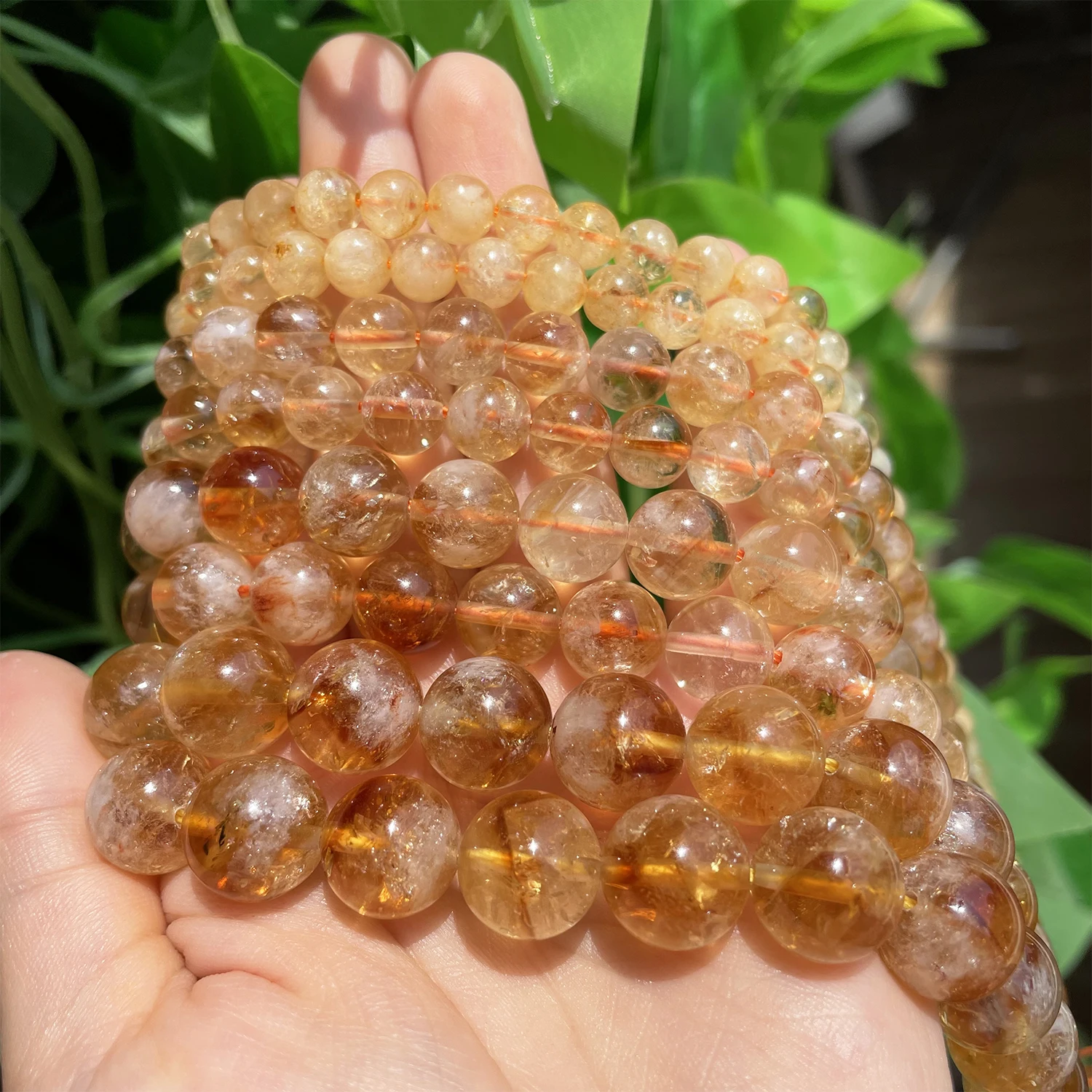 AAA+ Natural Citrines Stone Beads Yellow Quartz Crystal Loose Minerals Beads for Jewelry Making Diy Bracelet Accessories 15''