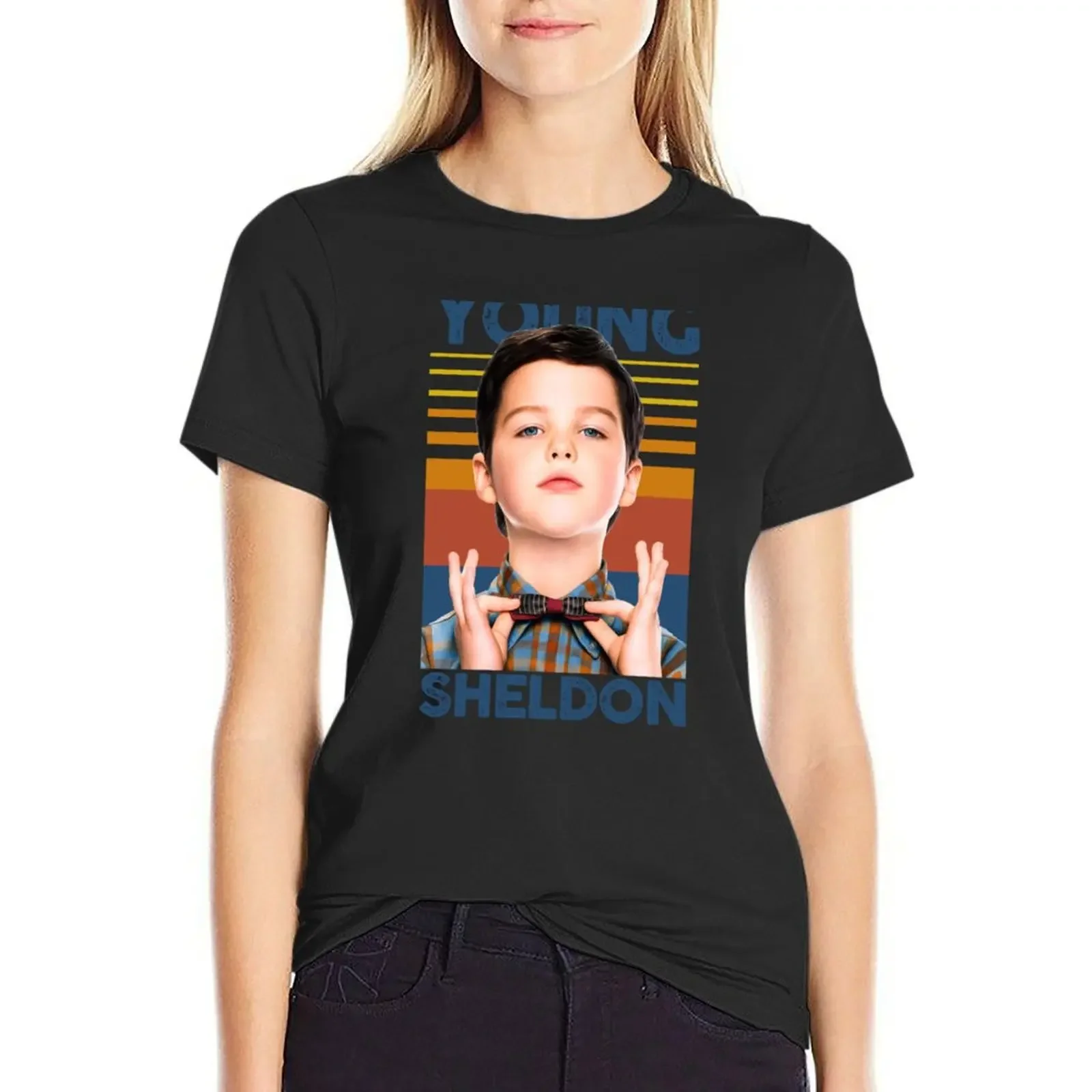 

YOUNG SHELDON T-Shirt female cute tops vintage clothes oversized t-shirt dress for Women graphic