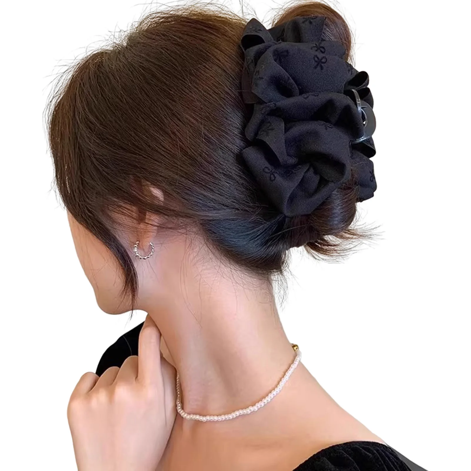 Haarklammern mit Schleifendekor, Pferdeschwanzhalter, große Haarklammern für DIY-Haaraccessoires und Haarstyling – Detail 3