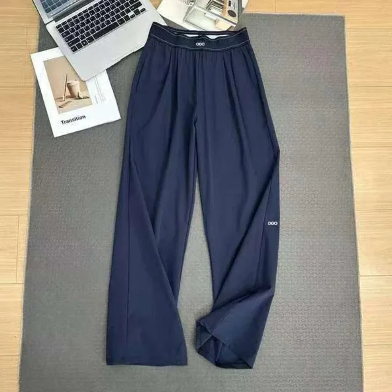 Pantalon décontracté ample pour femme 2026 – Taille haute, léger, respirant, coupe droite, jambe large, idéal pour le yoga et la détente estivale