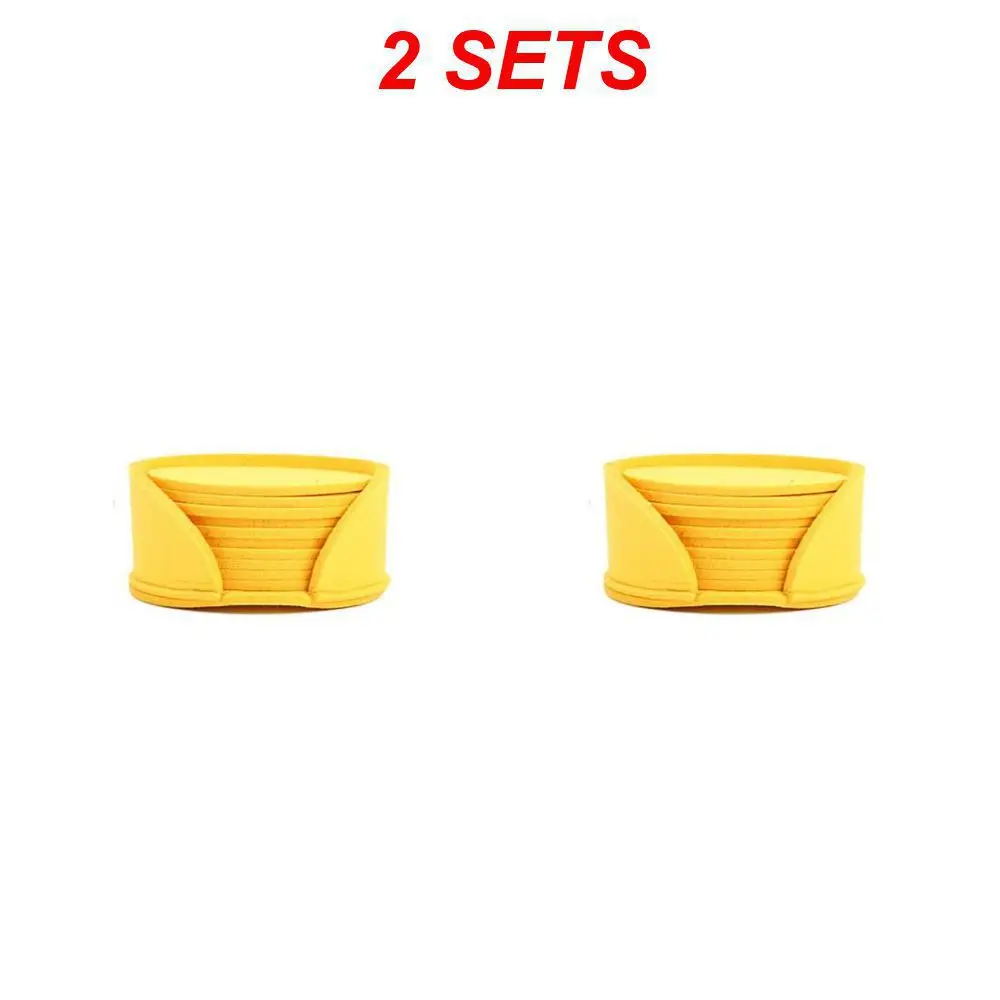 Set Di 8 Sottobicchieri In Ceramica Assorbente Con Motivi Mandala, Regalo Con Supporto In Metallo - 2