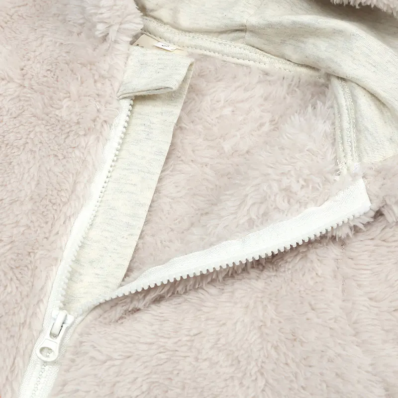 Baby Clothes Baby Sleepsuit Boys Footies Long Sleeve Arctic Velvet Hooded 0-12 Months