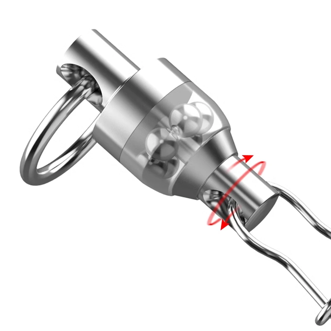 9KM DWLIFE 30 Gimbal Con Moschettone E Cuscinetti A Sfera - Acciaio Inox 8 Misure Per Pesca In Mare E Acqua Dolce - 2