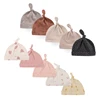 Unisex 3/5Pieces Cotton Infant Hats Newborn Baby Girl Boy Hats 0-6Months Solid Color Soft Baby Accessories 1