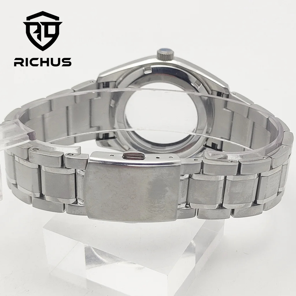 Premium 40mm Silver Watch Case with Sapphire Glass