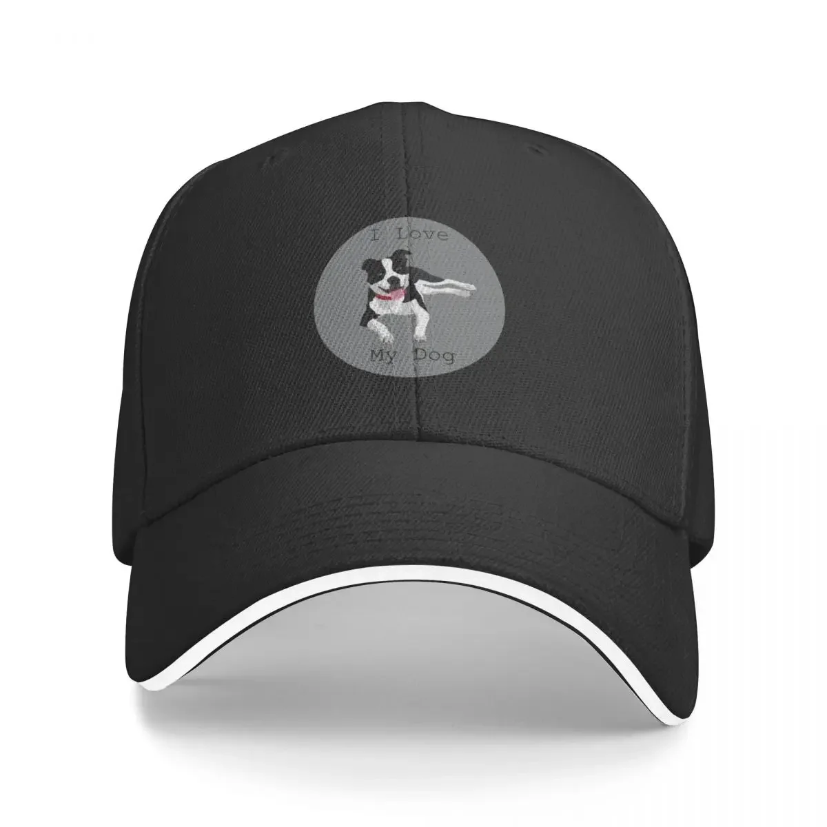 

I Love My Dog - Black and White Baseball Cap Golf Hat Military Tactical Cap New In The Hat tea Hat Ladies Men's