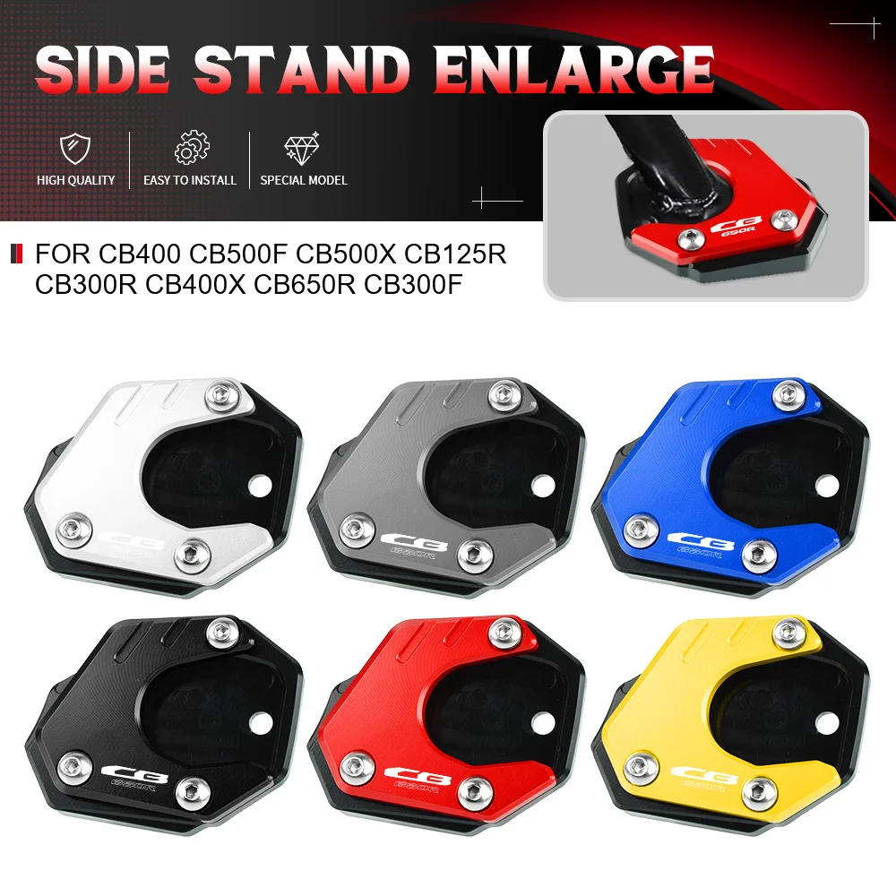 

For HONDA CB400 CB500F CB500X CB125R CB300R CB400X CB650R CB300F Motorcycle CNC Foot Side Stand Extension Pad Kickstand Plate