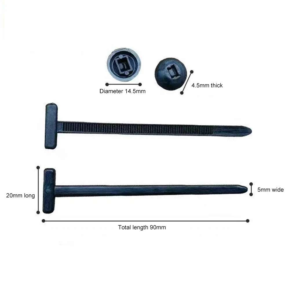 Self-locking Nylon Universal Cable Tie Buckle Plastic Cable Ties Fasteners with Pin & Button Multipurpose 20/50/100pcs