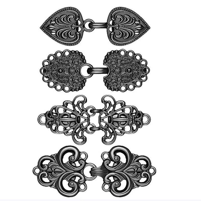 Create Idea Lot De 6 Paires De Pinces Vintage Argentées Antiques Pour Cardigan, Châle, Robe, écharpe, Pull, Accessoires De Décoration