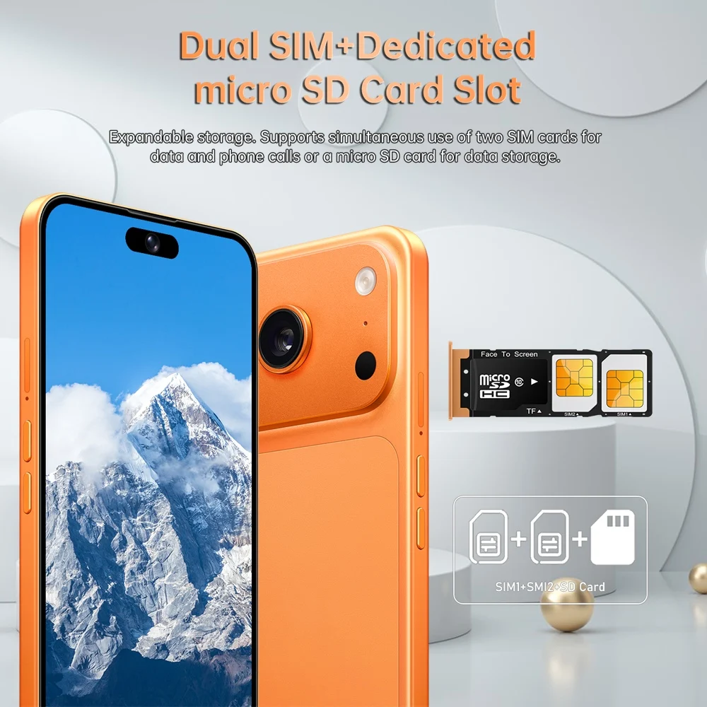 K-Touch M18 Pro Max 7.3Inch Mobile Phones 22G+2TB Cell Phone Android 15 Smartphone 5G Dual SIM 7800mAh Unlocked 16MP+48MP Camera Cellphones