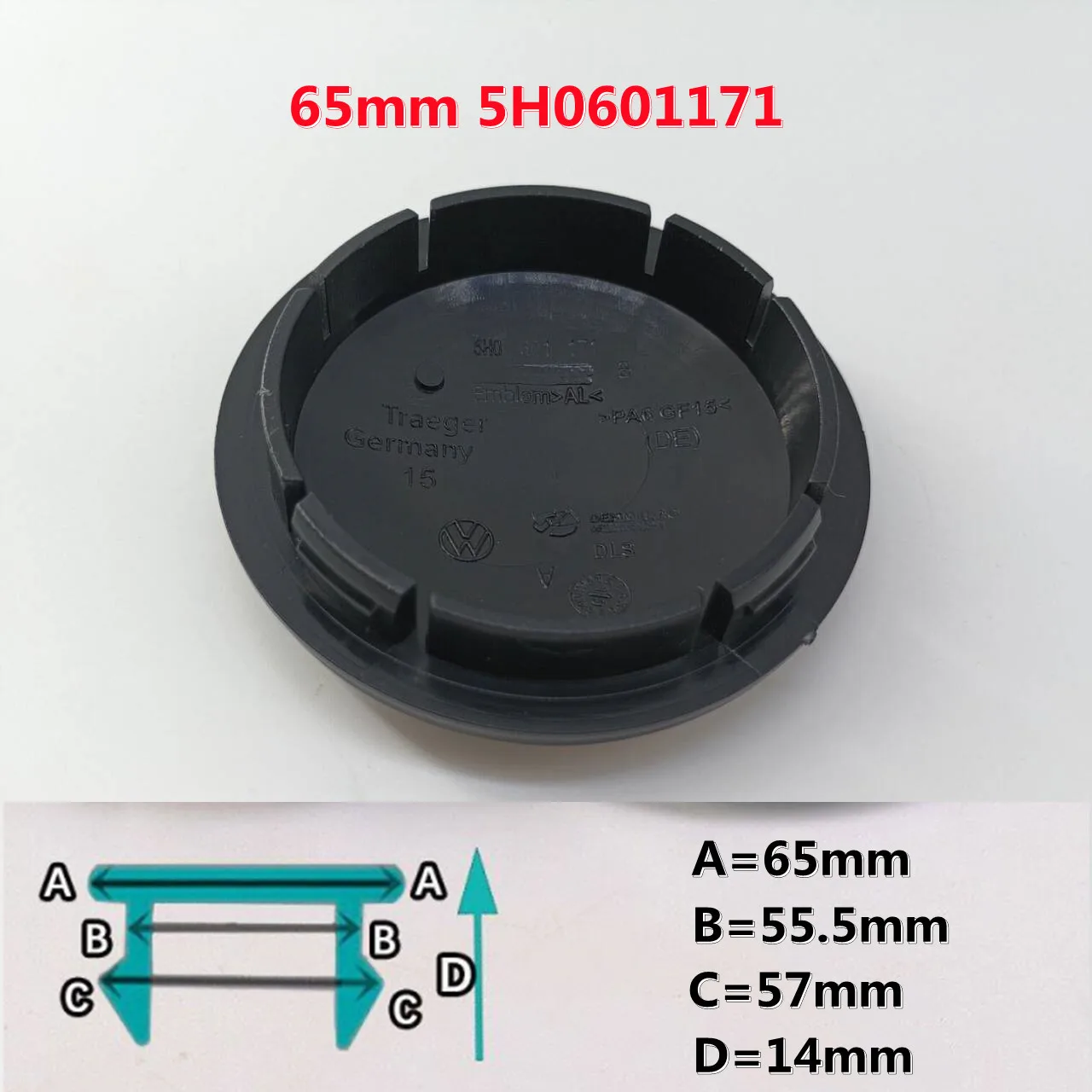 10PCS Full Black Wheel Center Caps Hub Covers - Car Styling Accessories