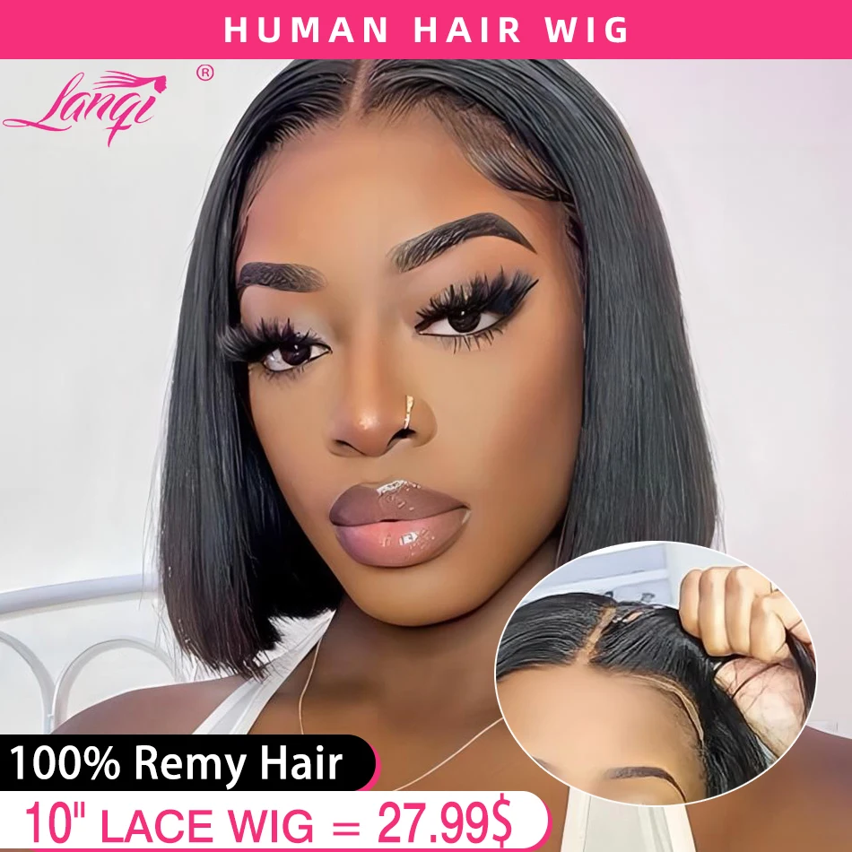 Lace Front Wigs Straight Bob Wig Human Hair Lace Frontal Wig 13X4 4X4 Transparent Lace Human Hair Wigs Short Straight Bob For Women