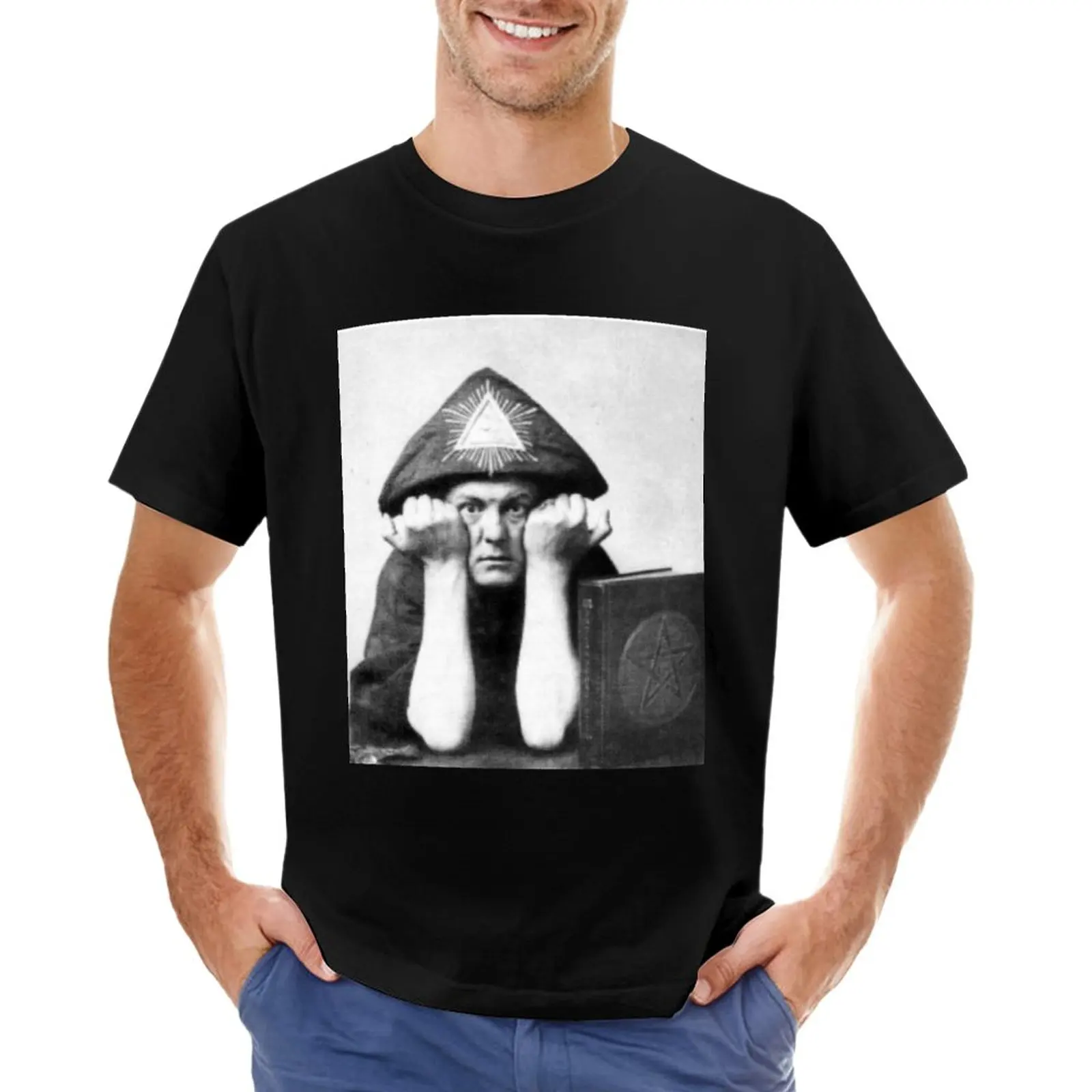 

Aleister Crowley T-Shirt black t shirts plain black t shirts men