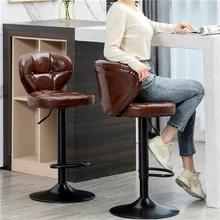 

Bar Stool Lifting Rotating Modern Simple Backrest Bar Stool Home Front Desk Bar Chair Fashion High Leg Stool furniture