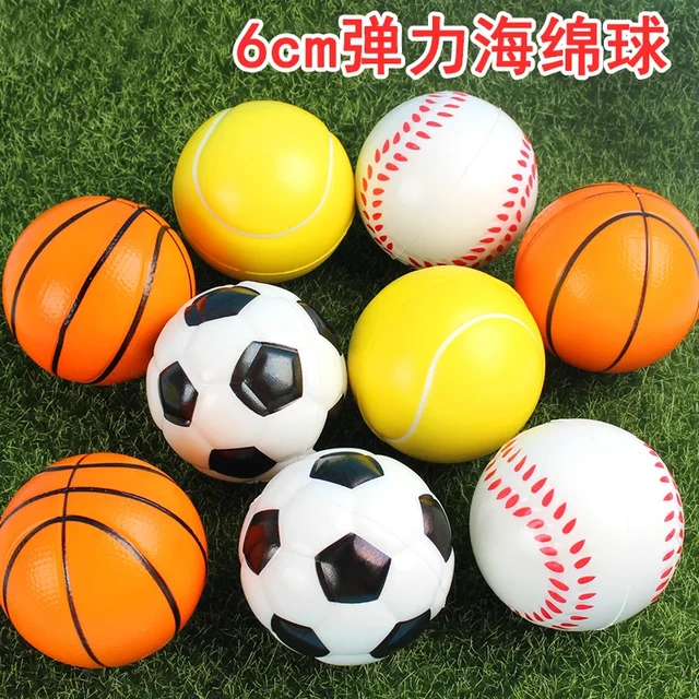 Pelotas de fútbol suaves para niños, pelota antiestrés de 63mm, esponja de  espuma para descompresión, baloncesto, béisbol y tenis, 3 unidades -  AliExpress