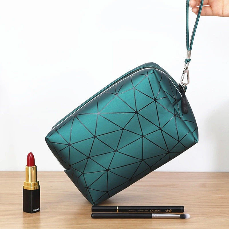 PU Fashion Toiletry Bags For Women Korean Cosmetics Storage Organizer Washbag Bags For Women Travel Cosmetic Shell Bag 2