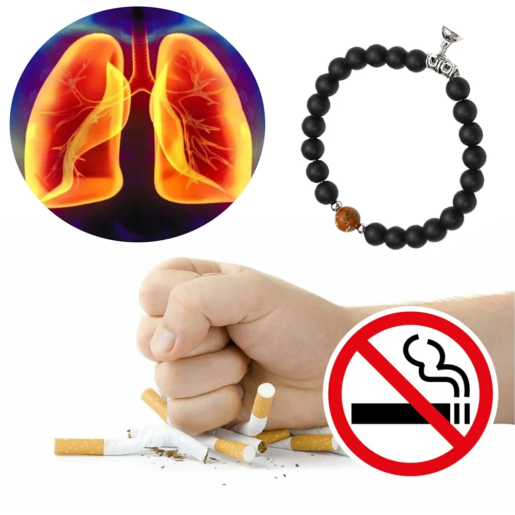 Refuses Nicotine Bracelet 1-5pcs For Men Women Anti-anxiety Natural Stone Jewelry Smoking Cessation Bracelet Fashion Gifts smoking cessation bracelet