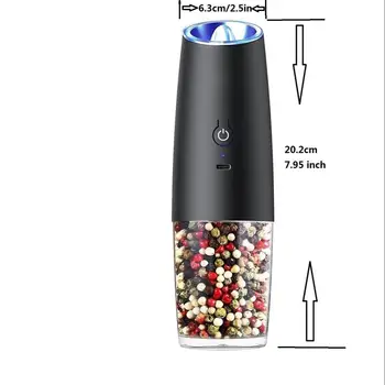 Rechargeable Salt & Pepper Grinder, Type-C Charging Salt & Pepper Grinder, Universal Household Kitchen Appliances for Home 6