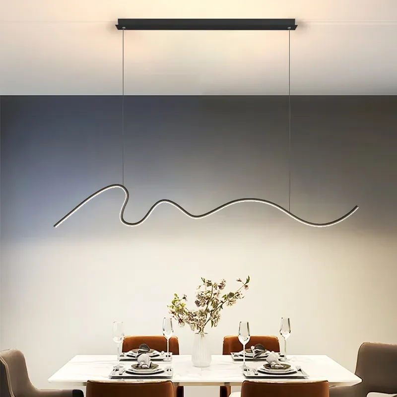 

Dining Room Lamp Chandelier Light Luxury Lamps Modern Minimalist Dining Room Dining Table Bar Nordic Minimalist Strip 2023 New
