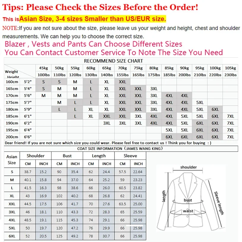 Mens Blazer Jacket Vest Pants Single-breasted Slim Mens Suit Business Casual Work Professional Wear Wedding Groomsmen Suit 3pcs and 2pcs Set mens blazer