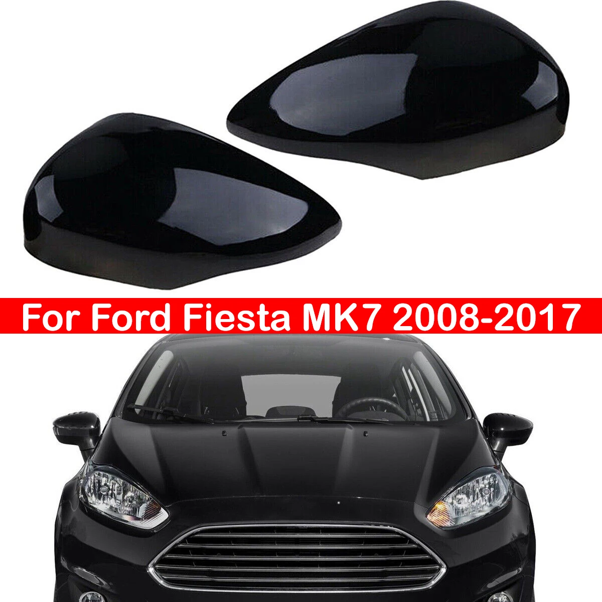 

Для Ford Fiesta MK7 2008-2017 Автомобильная сменная Крышка для бокового зеркала заднего вида