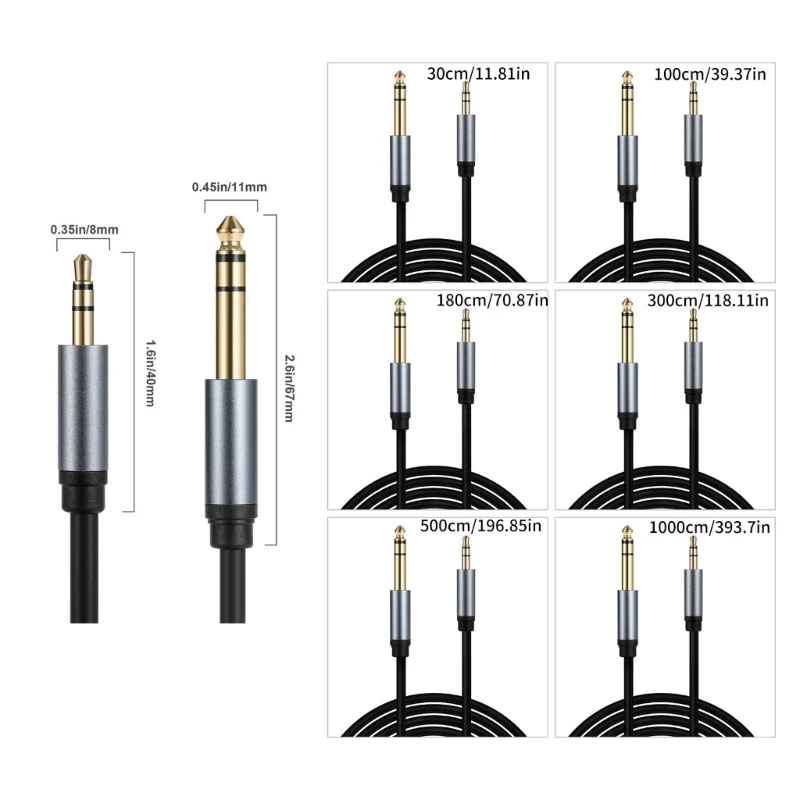 3.5mm  6.35mm ׷ Aux ̺ 6.35mm 1/4  3.5mm 1/8  TRS Ÿ  ׷ Aux ̺