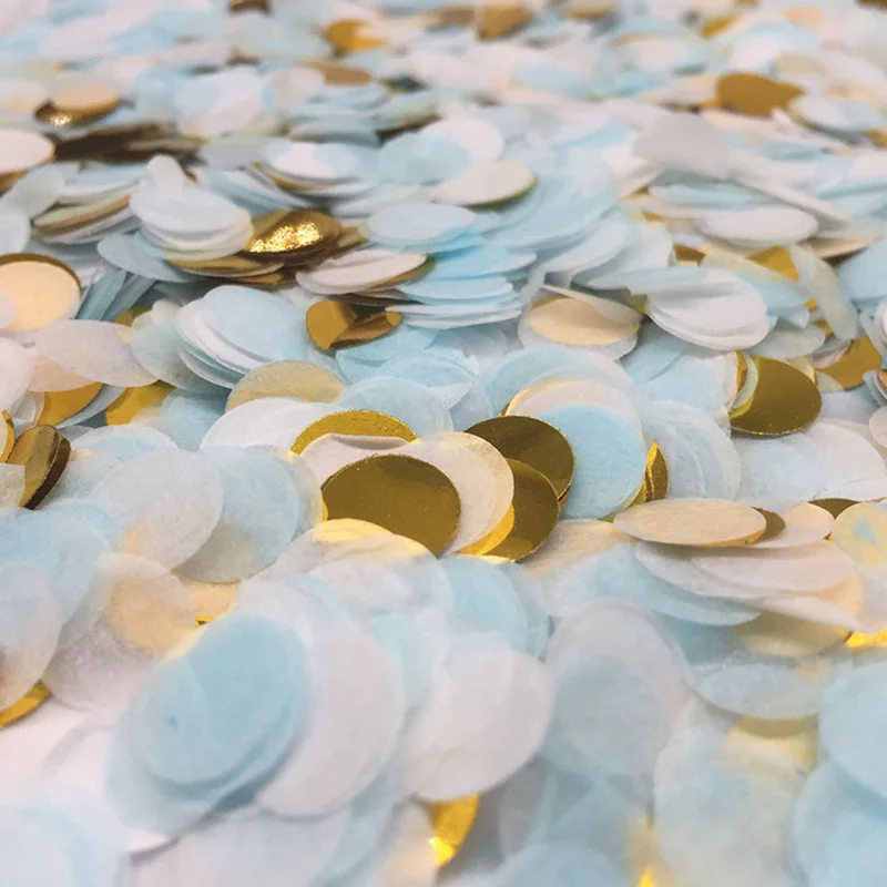 

10g 1cm Mixed Color Round Confetti Transparent Balloon Filling Scraps of Paper for Romantic Wedding Birthday Party Decoration