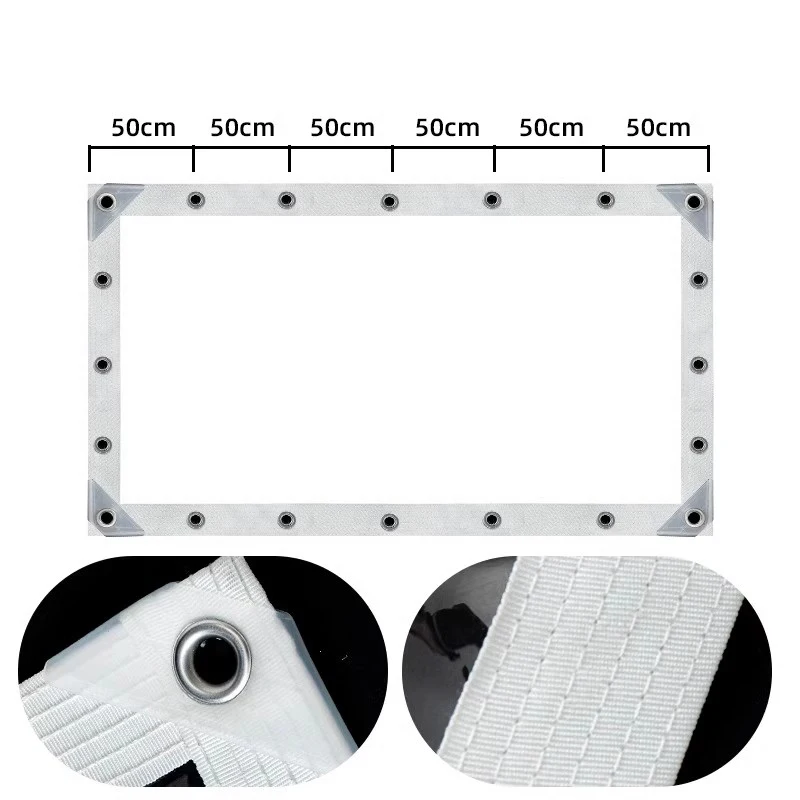 0,35 und 0,55 mm transparente PVC-Plane, anpassbar, transparent, wasserdicht, Stoff, Outdoor-Regenabdeckung, Zaun, regensichere Bildschirmschuppenabdeckung – Detail 12
