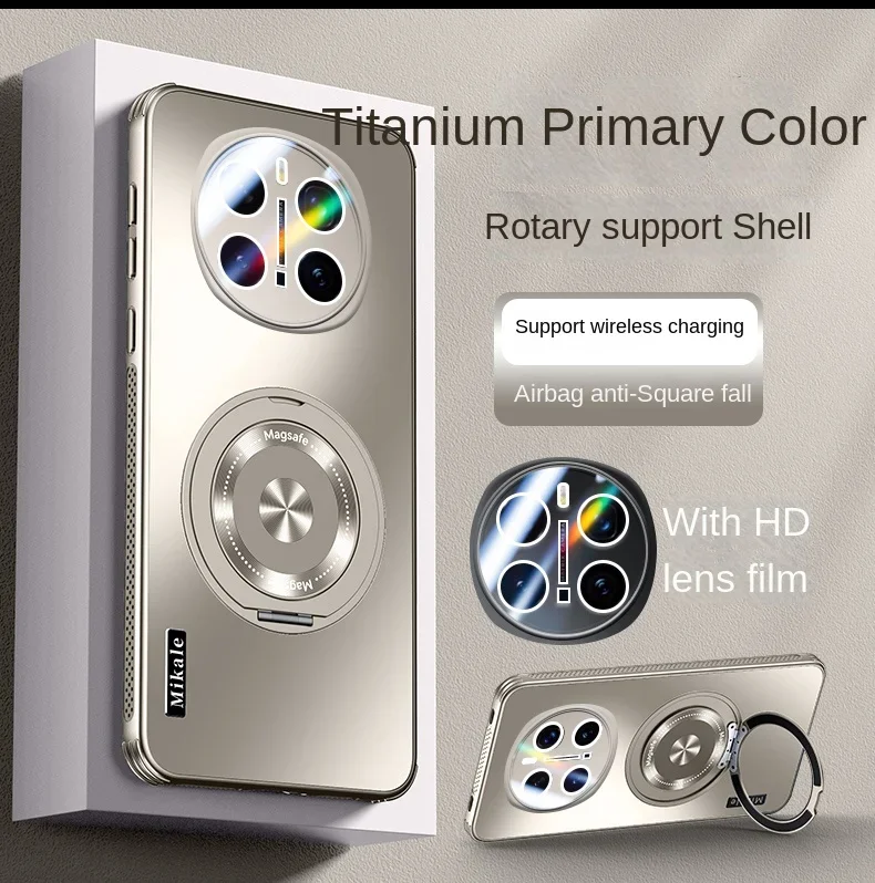 Magnetic Wireless Charging Shockproof Case with Ring Holder