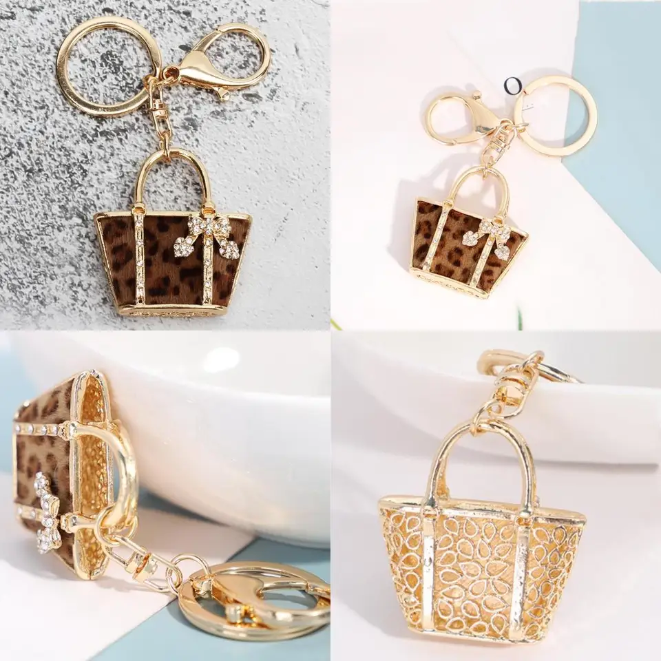 Vvikizy Porte-clés Porte‑clés Imprimé Léopard Pendentif De Sac