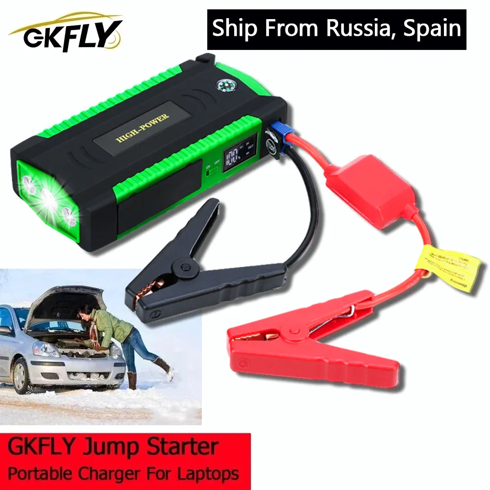 Gkfly High Power 16000mah Starting Device 12v Car Jump Starter Power Bank Petrol Diesel Car