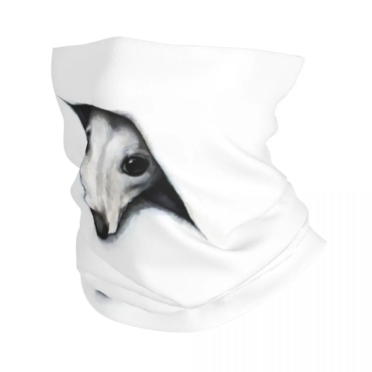 

Peeping Whippet Bandana Neck Gaiter Printed Greyhound Lurcher Dog Wrap Scarf Warm Face Mask Riding for Men Women Adult Windproof