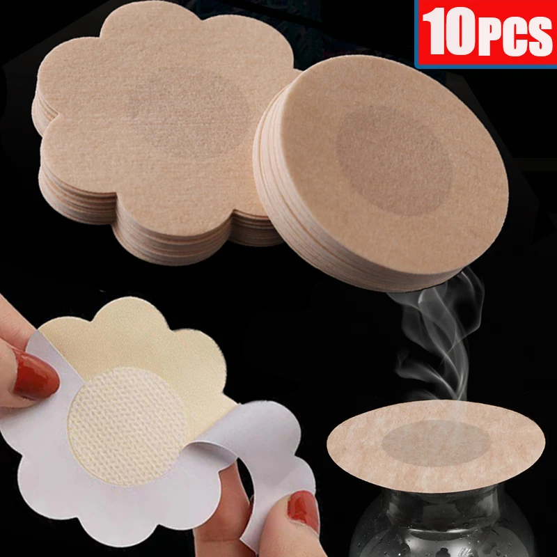 

10Pcs Nipple Cover Teat Hide Women Nipple Pasties Breast Petals Invisible Bra Padding Chest Sticker Patch Nipple Cover Stickers