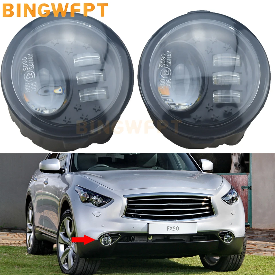 適用: インフィニティ/INFINITI FX45 2006-2008 FX50 QX70 2014-2017 9LED フォグライト H11 H8 12V 55W ハロゲン LED フォグ タイプB・タイプC AL-KK-7434 AL 適用: インフィニティ⁄INFINITI FX45 2006-2008 FX50 QX70 2014-2017