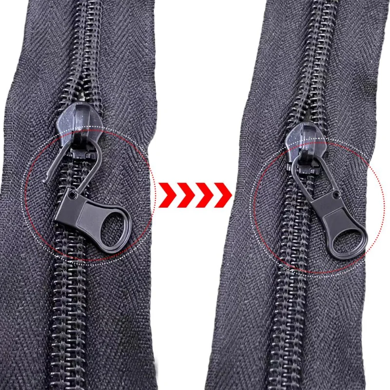 지퍼 슬라이더 헤드 분리형 금속 지퍼 풀러, 의류용 재봉 지퍼 버클, 탭 가방, 여행 가방, DIY 재봉 용품, 4 개