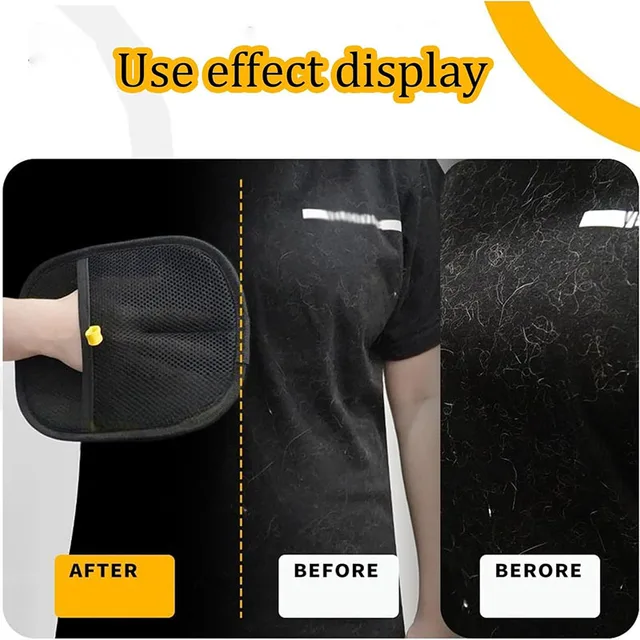 Hot pet hair removal tools reusable gloves, pet double-sided beauty gloves, carpet removal pet fur hair pet supplies 5