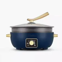 Electric hotpot pot household multifunctional mandarin duck split type large capacity electric stir fry pot electric frying pan 1