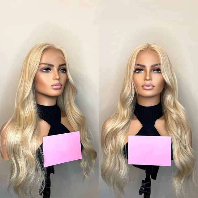 16"-30" Roots Golden Platinum Blonde Full Lace Wigs Luxury 100% Human Hair  Wigs Glueless HD 13x6 Lace Front Wig 200% Thick Wavy - AliExpress