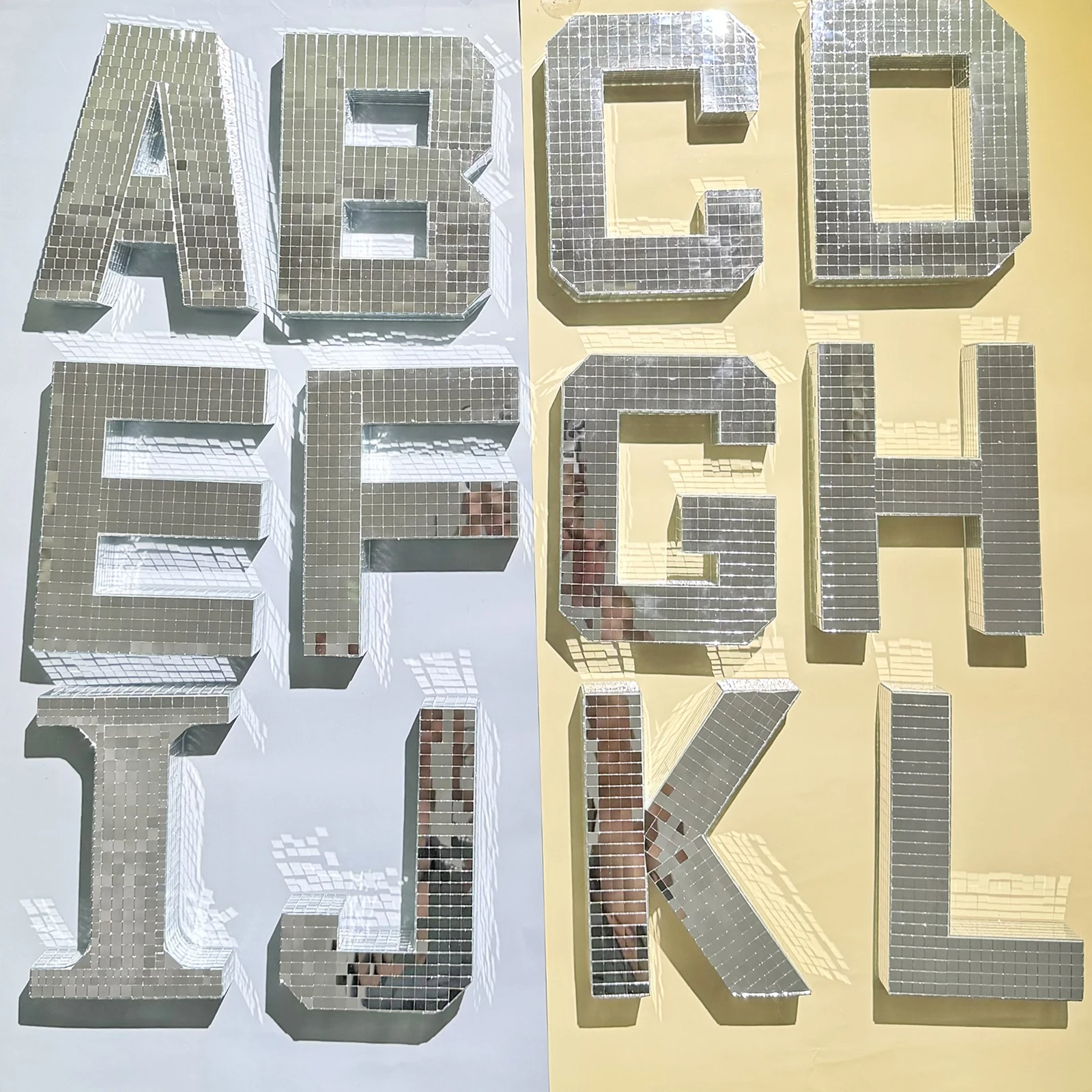 Description Picture 6 of item8 Inch Mirror Letter Number Wall Decor Wedding Letters Sign Board Funny Home Decoration Disco Letters Number Decor Wall Art